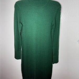 Elegant Long Sleeve Green Sweater  Dress 369
